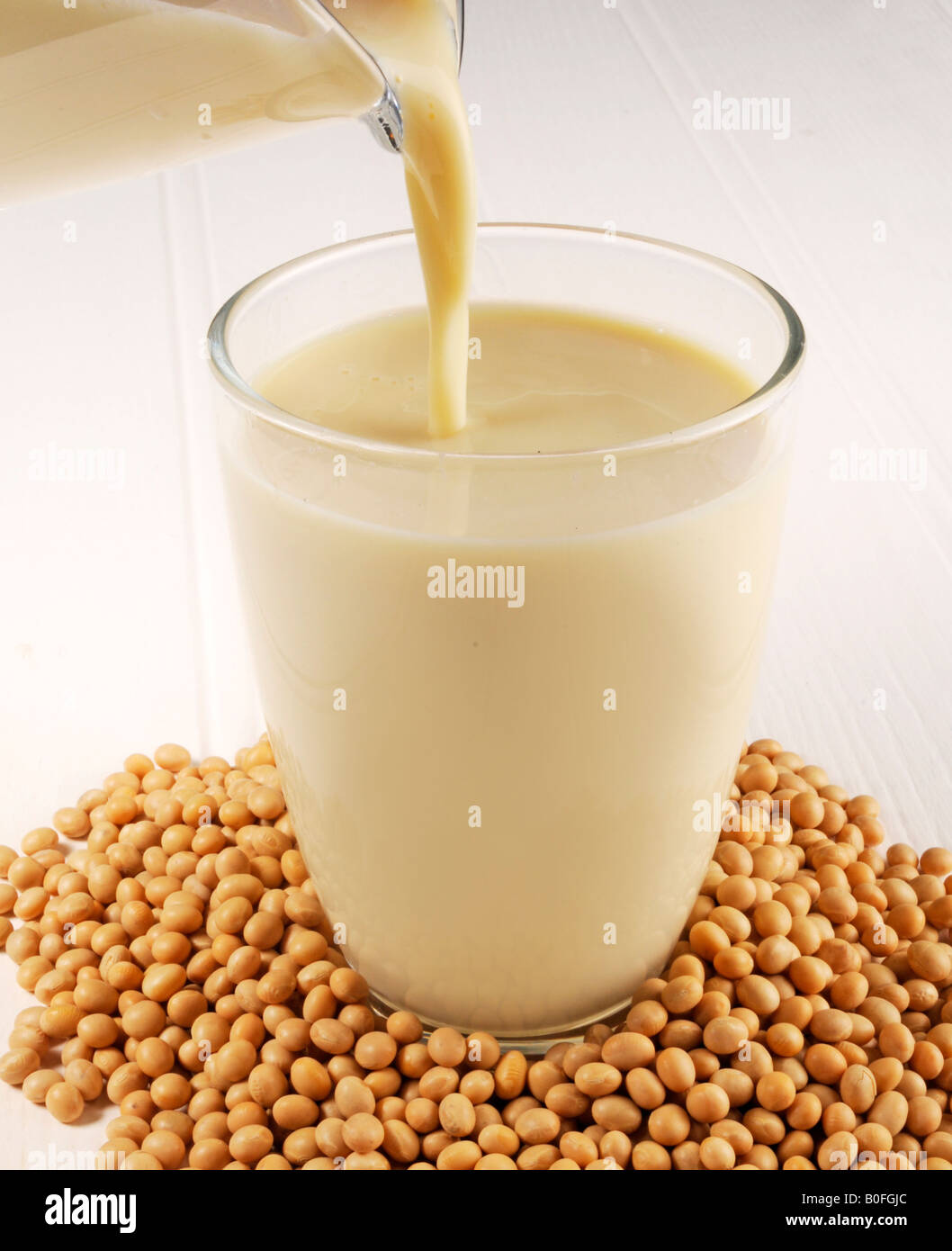 POURING SOYA MILK Stock Photo Alamy