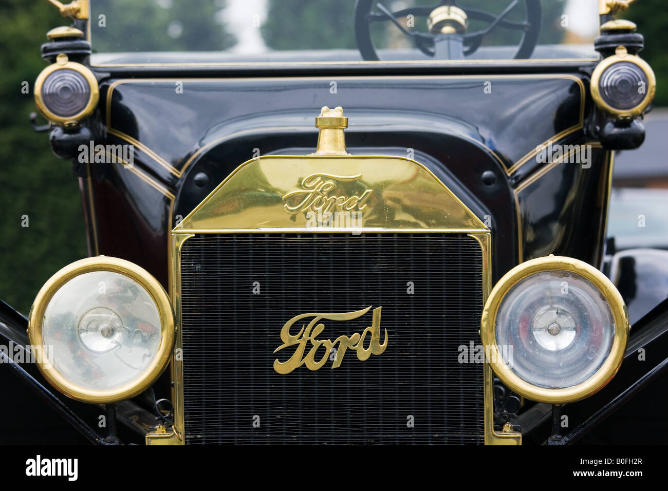 Front of vintage 1915 Model T Ford car Gloucestershire United Kingdom Stock Photo