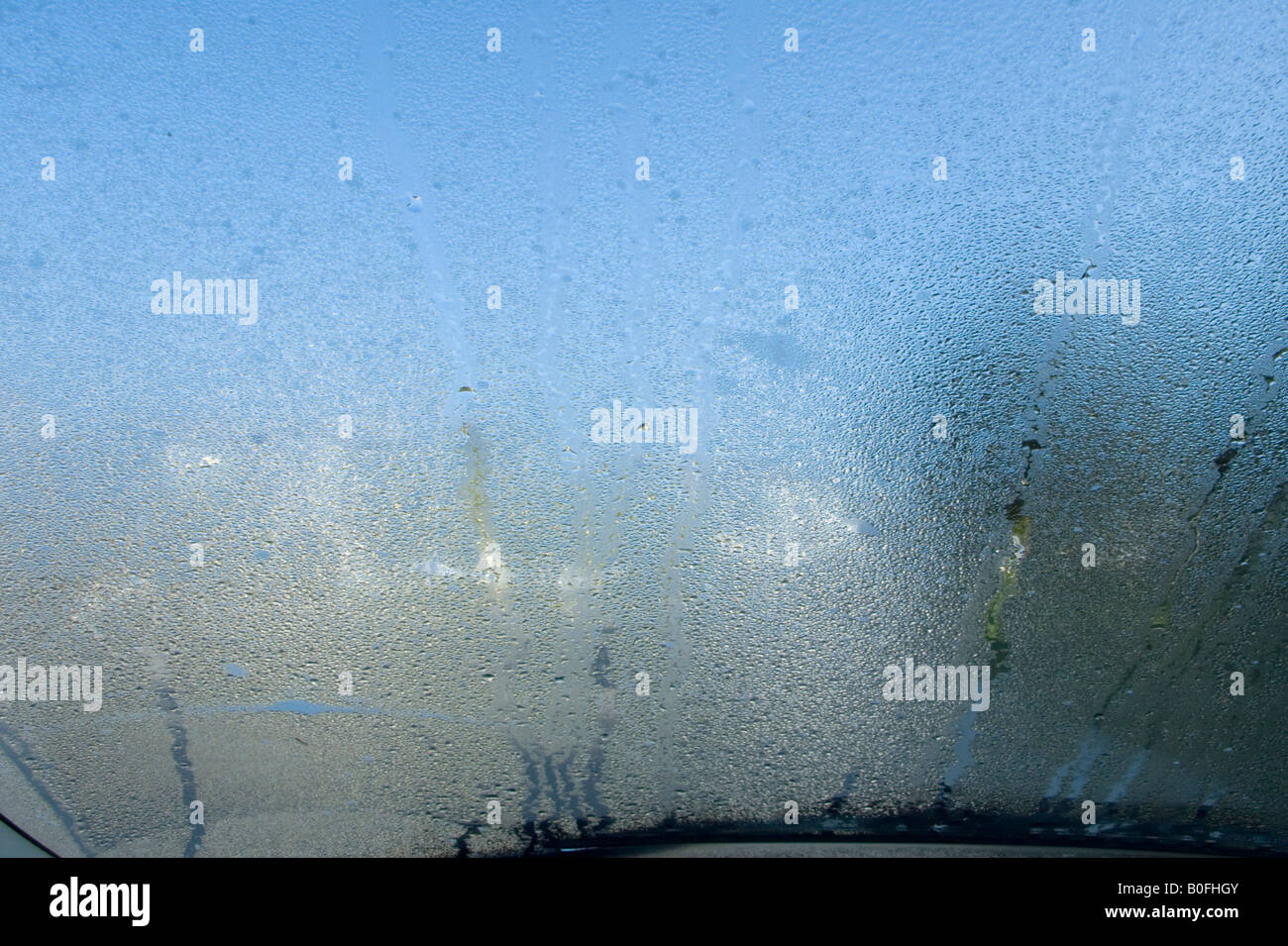 Condensation on car window in Whittier California Stock Photo Alamy