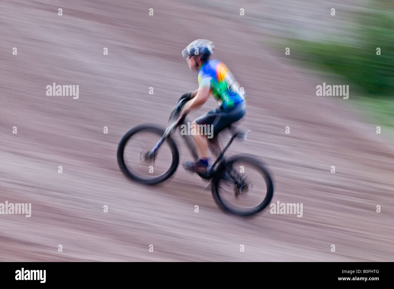 Mountain bike rider in Castle Gardens, just outside of Salida, Colorado Stock Photo