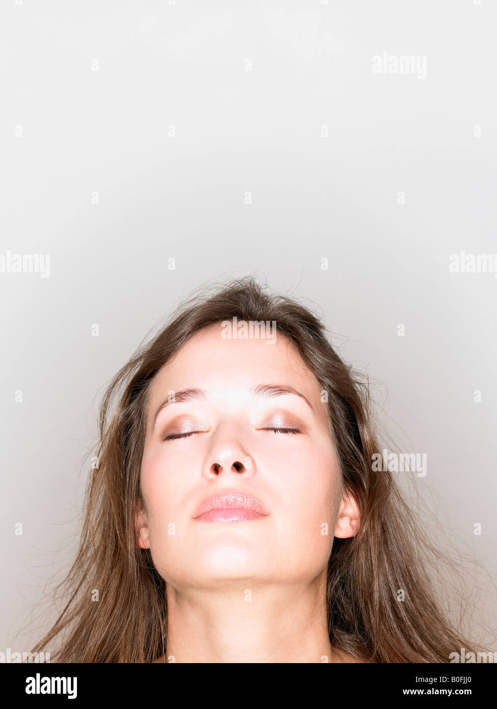 Woman portrait with closed eyes Stock Photo - Alamy