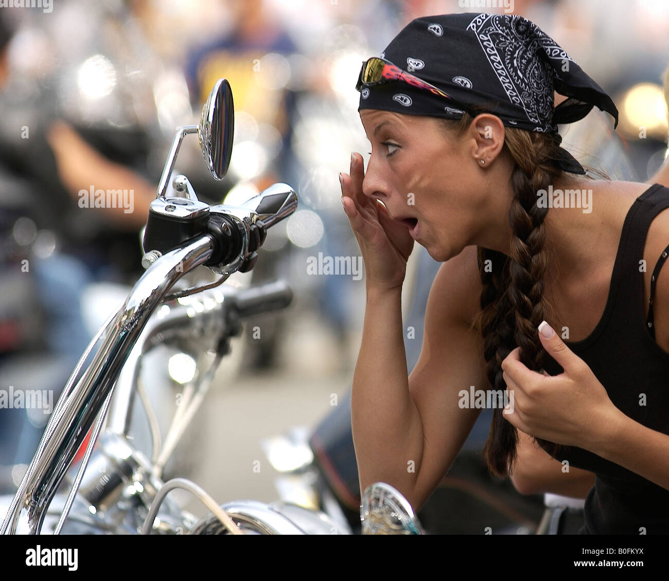 Biker chick hi-res stock photography and images - Alamy