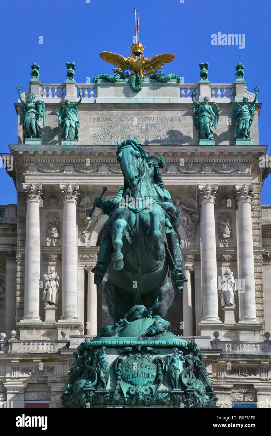 A statue outside the Hofburg Complex Imperial Palace depicts Prince