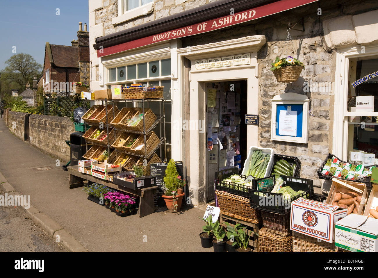 UK Derbyshire Ashford in the Water Church Street Ibbotsons general