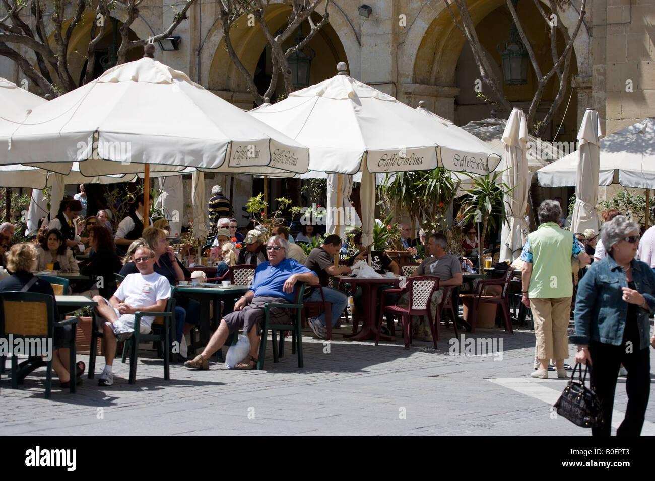 Caffe Cordina Valletta Malta Stock Photo