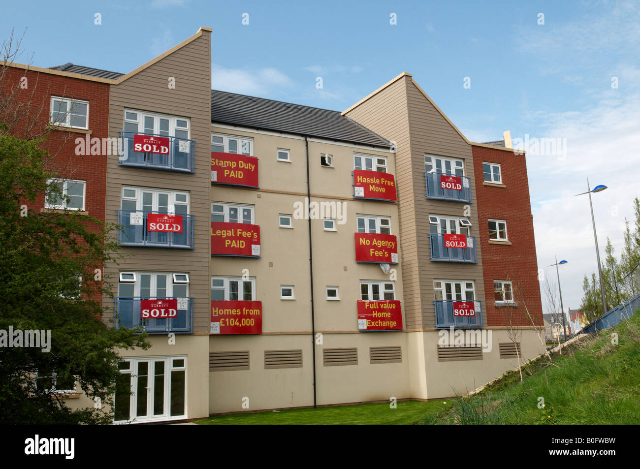 Houses apartments plots for sale Mangotsfield Bristol Stock Photo Alamy