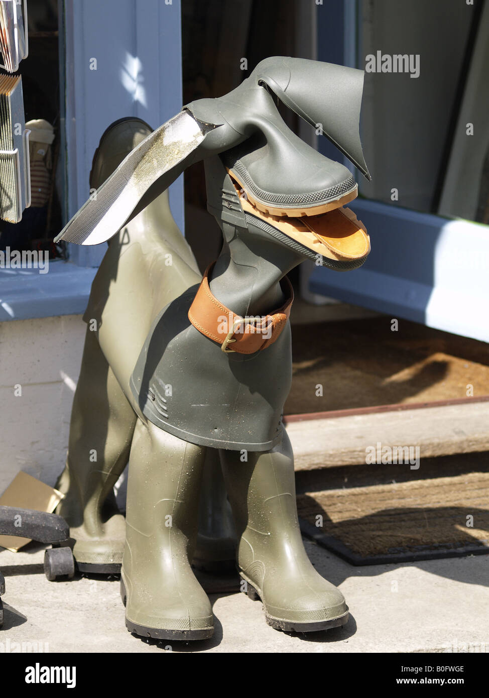 A dog made out of wellington boots Stock Photo Alamy