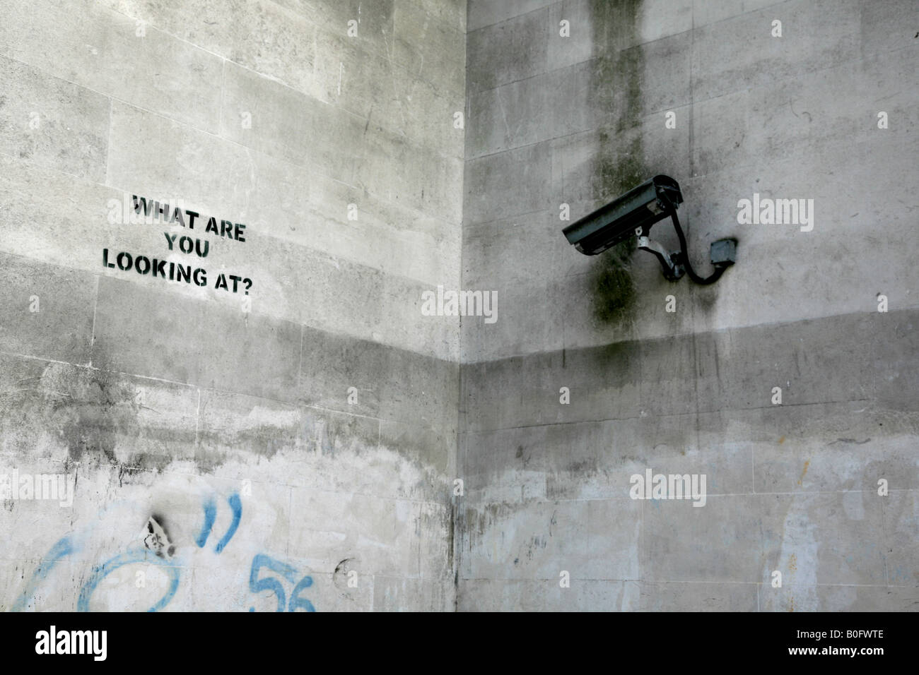 Banksy CCTV Big Brother Stock Photo