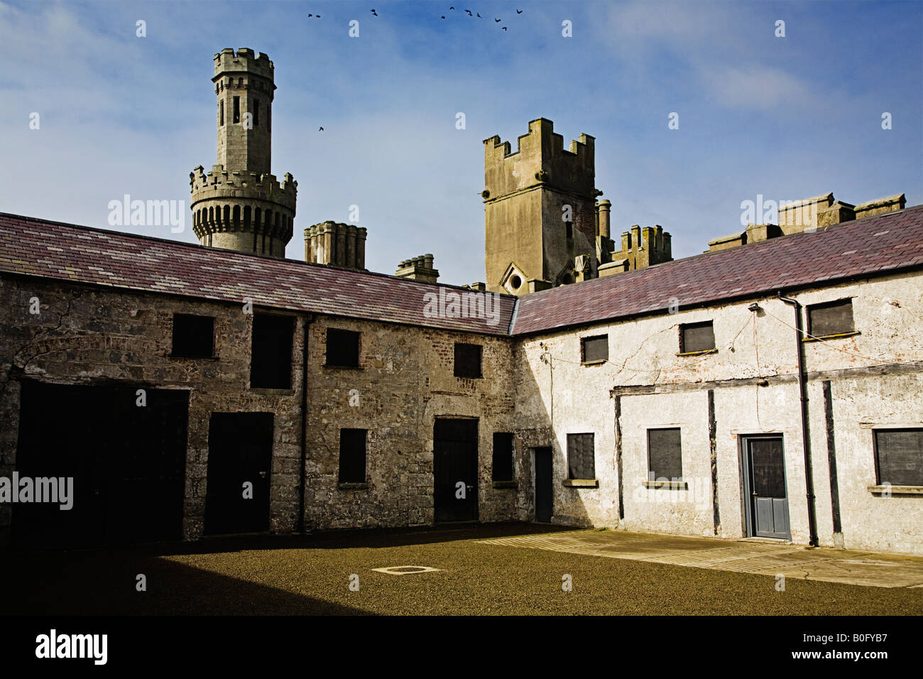 Ducketts Grove Castle courtyard Co. Carlow Ireland Stock Photo Alamy