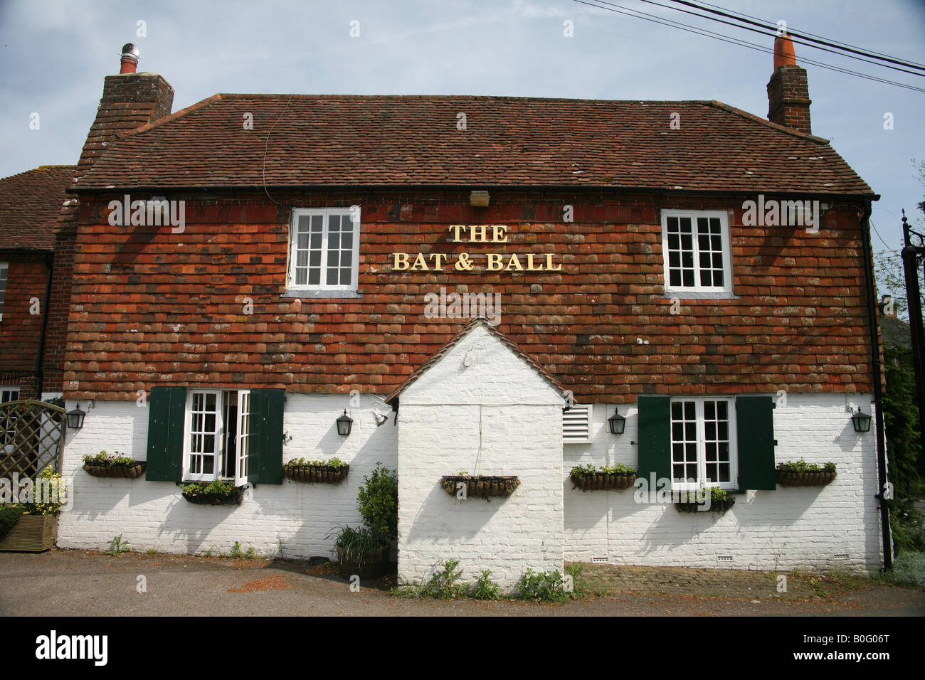 The Bat and Ball Pub, Down, Hambledon, Hampshire, England, United Kingdom  Stock Photo - Alamy