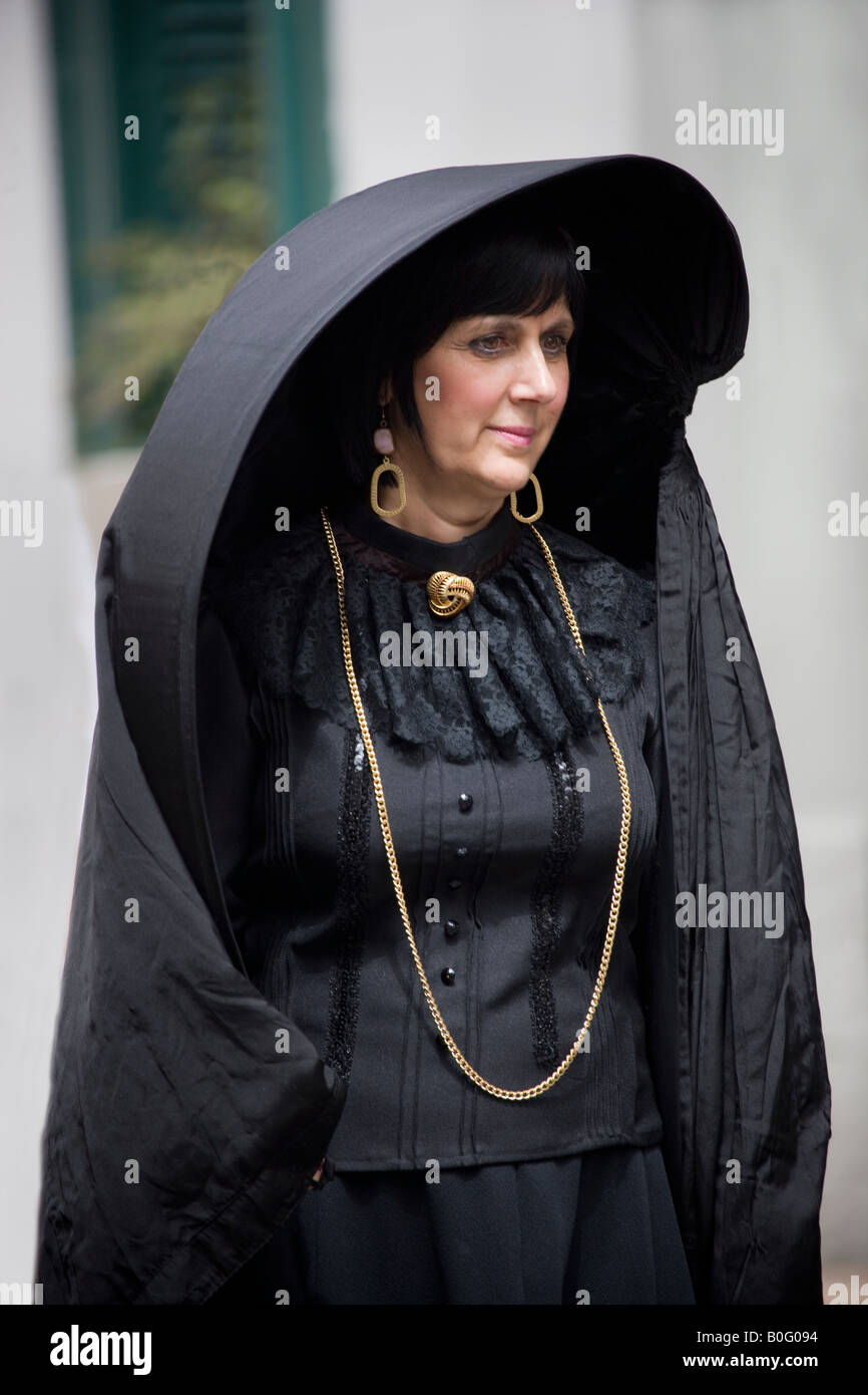 Woman in Traditional Maltese Dress Victoria Gozo Malta Stock Photo Alamy