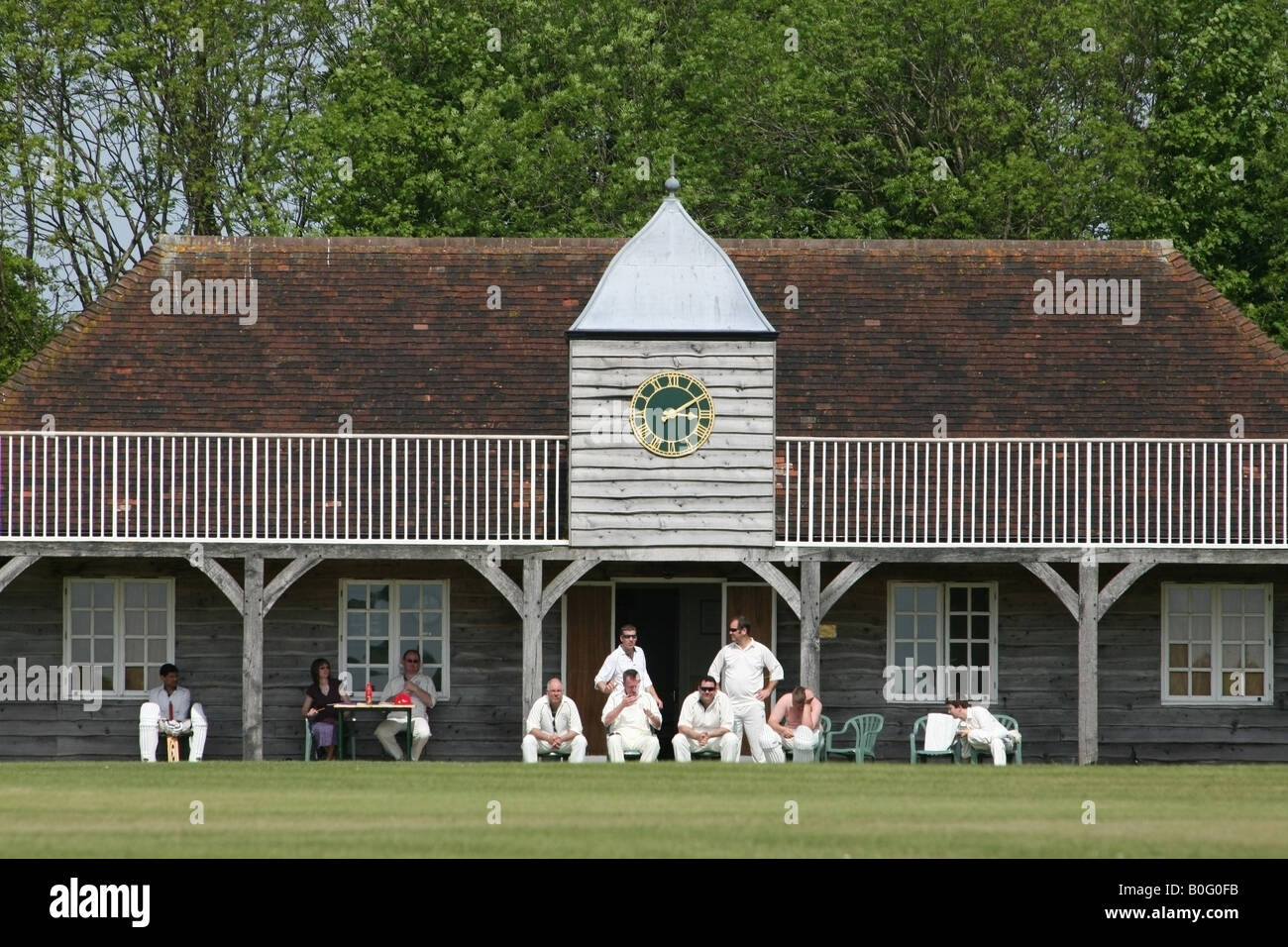 Cricket pavilion Hambledon the home of cricket; 'Cradle of Cricket' Stock Photo
