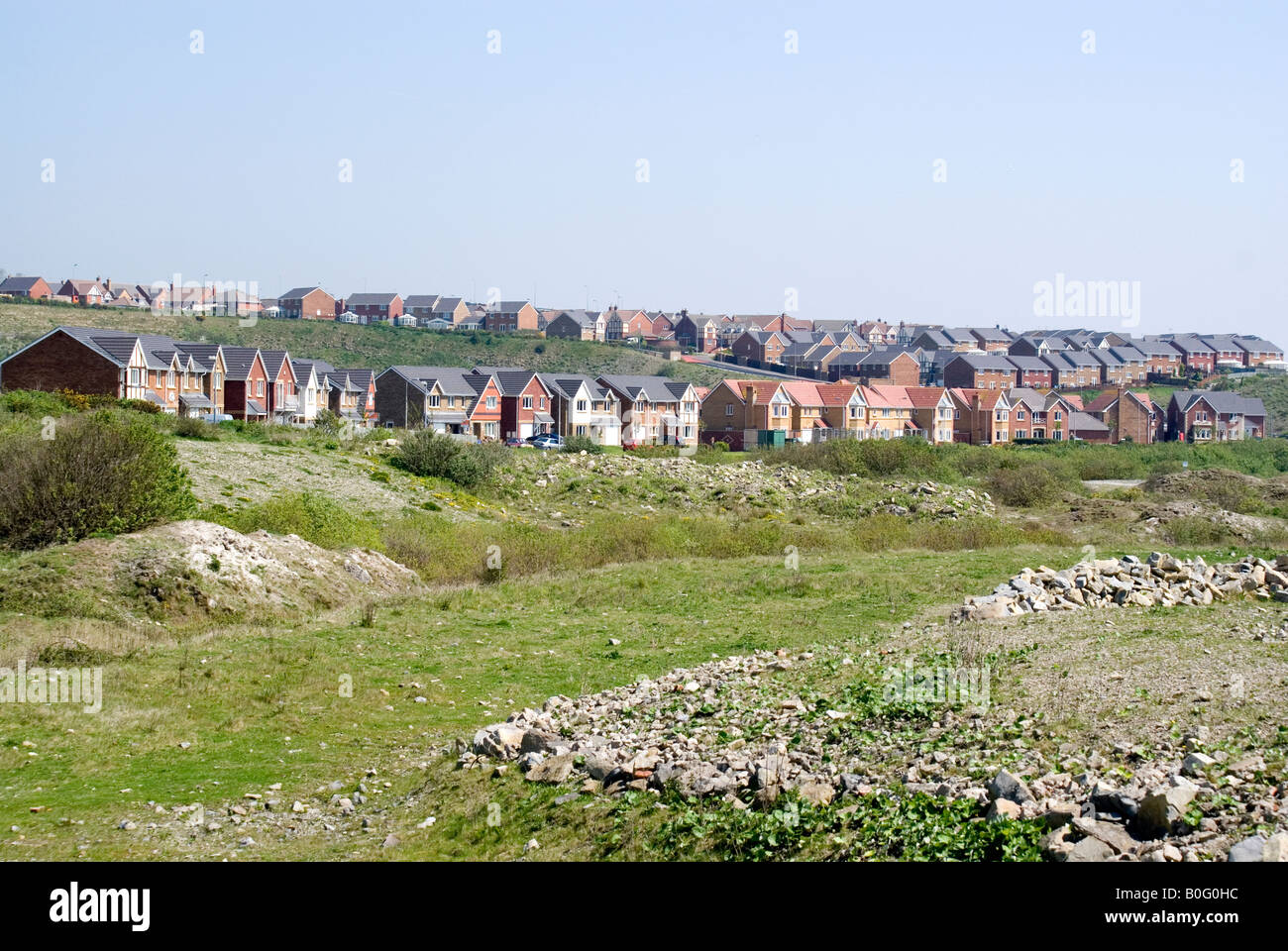 housing development in disused quarry brownfield site rhoose vale of