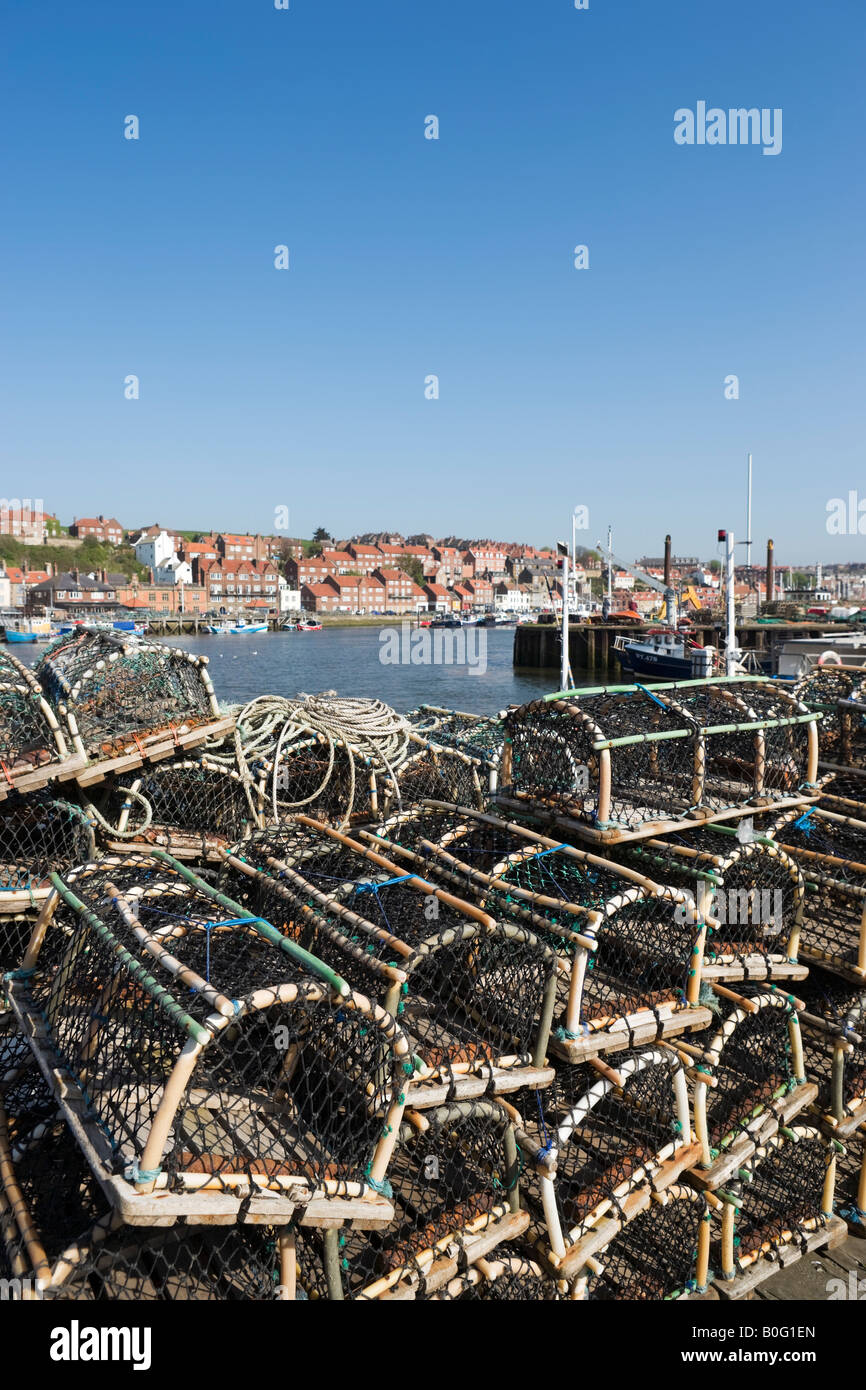 Lobster Pots, Whitby, East Coast, North Yorkshire, England, United Kingdom Stock Photo