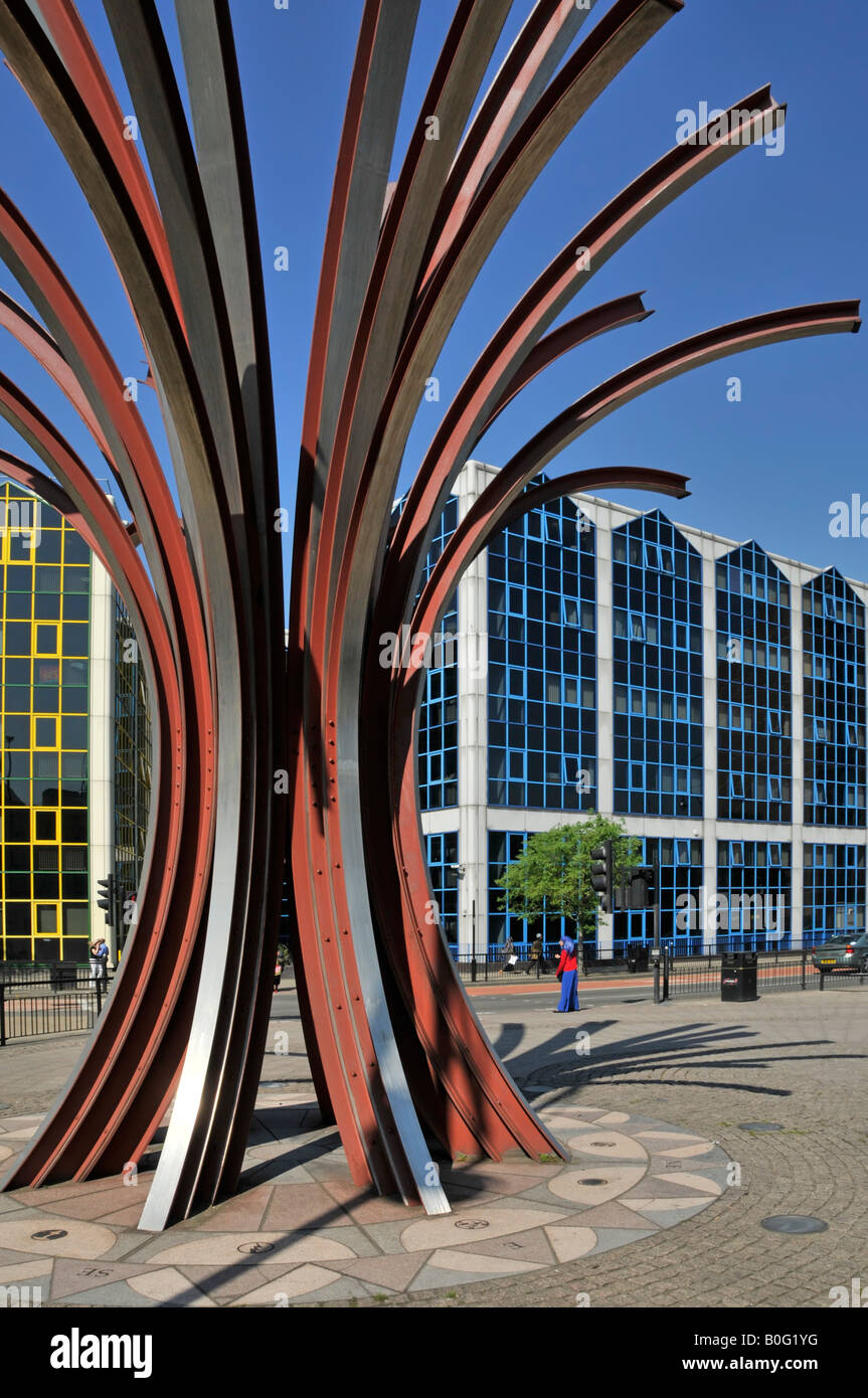 Stratford East London public art sculpture in town center road Stock