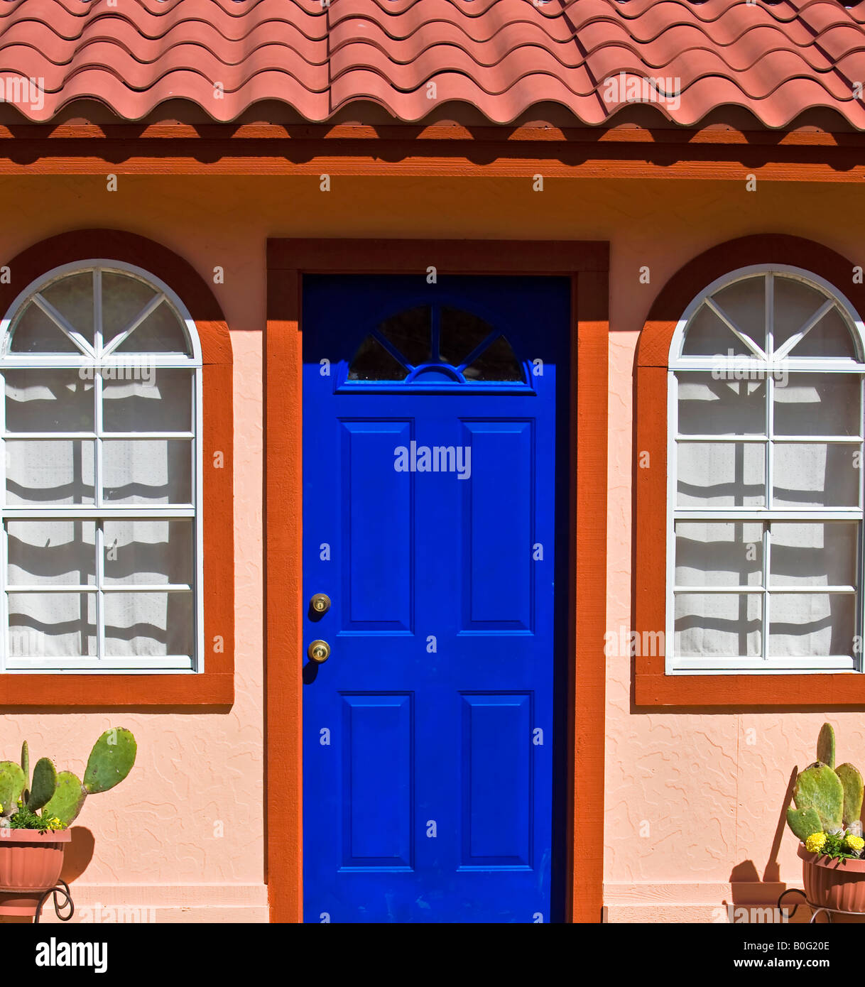 Cottage Front Door Verticle Colorful Garden Home Entrance Bright
