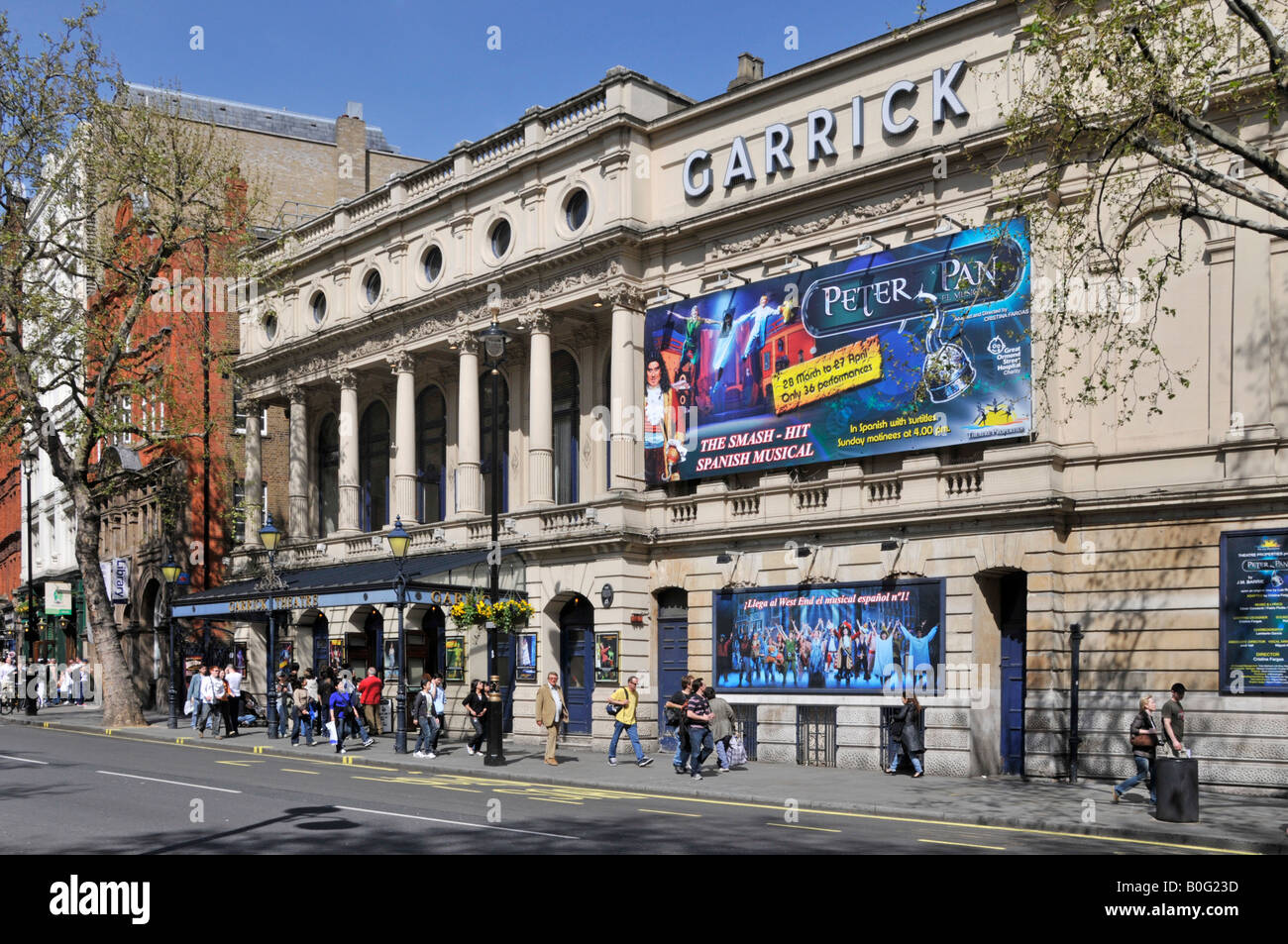 Garrick Theatre Charing Cross Road London showing Peter Pan Stock Photo