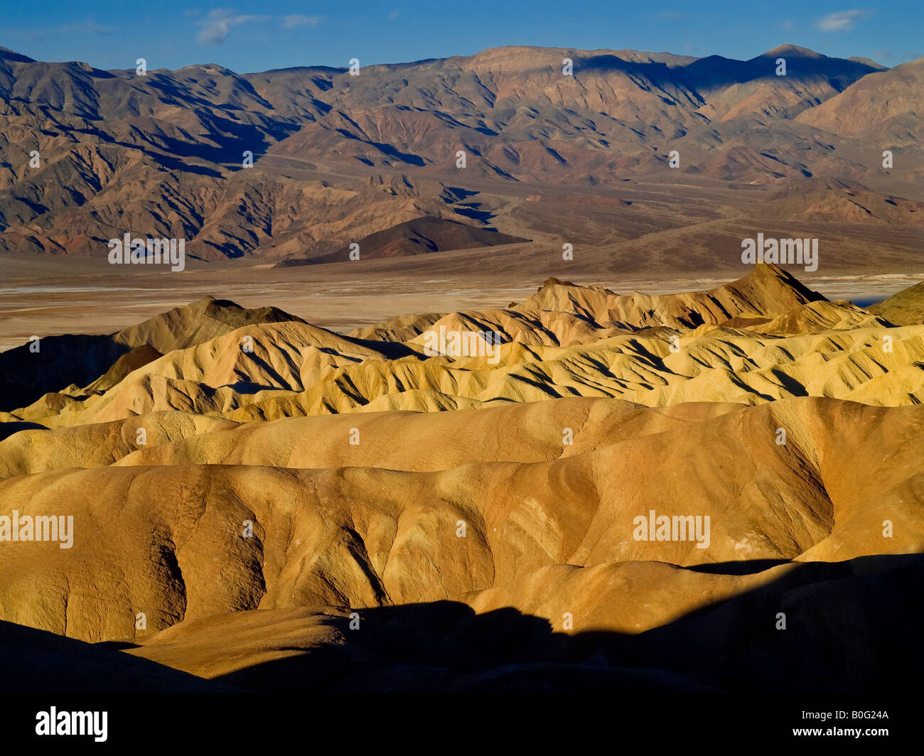The Golden Canyon Mountains Death Valley National Park California ...