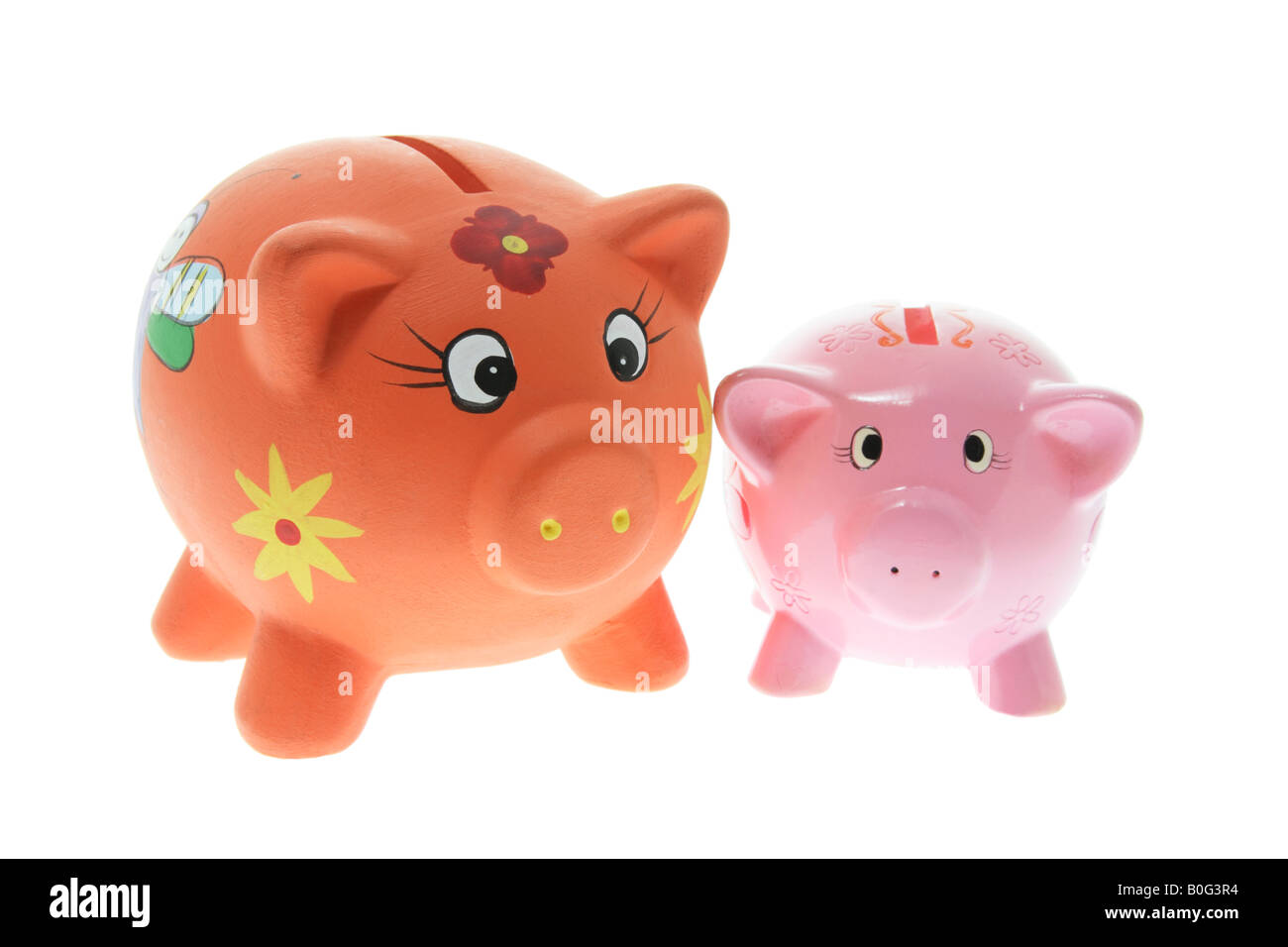 Big and Small Piggy Banks Stock Photo - Alamy