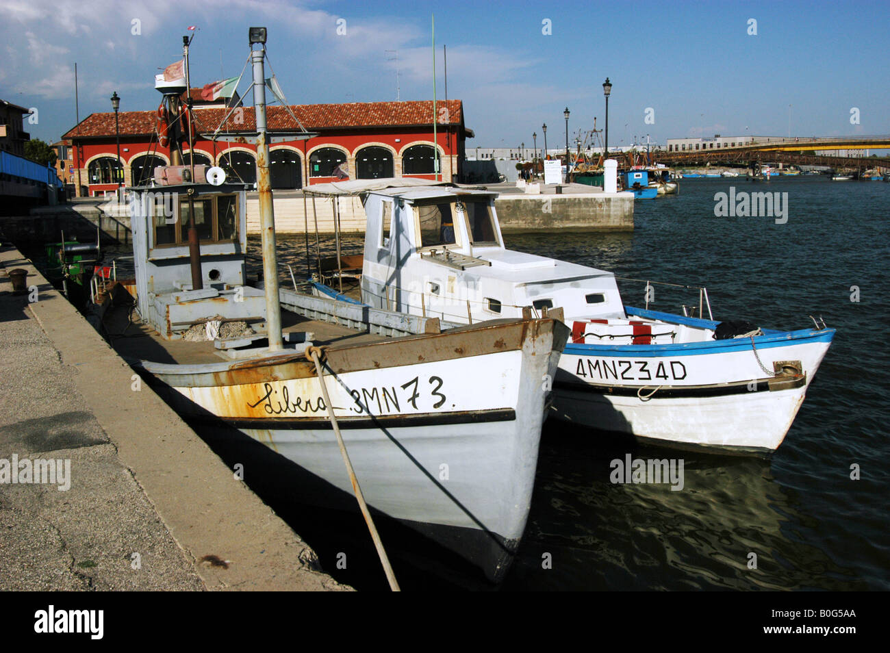 Fishing boat in Marano Lagunare - Friuli Bassa Friulana Italy Stock Photo