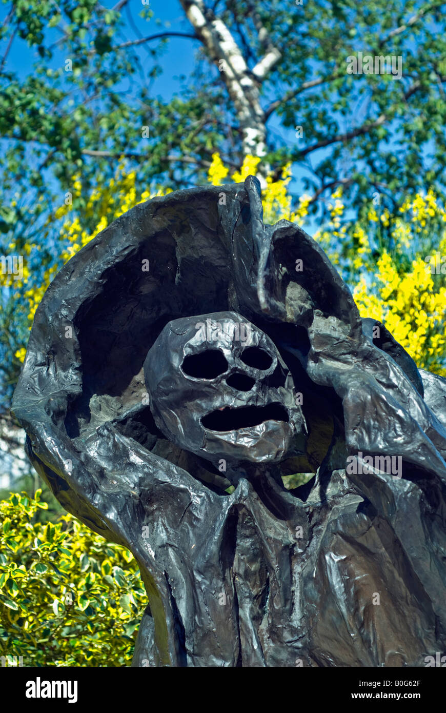 Paris France, "jardin Tino Rossi" Black Abstract colour modern