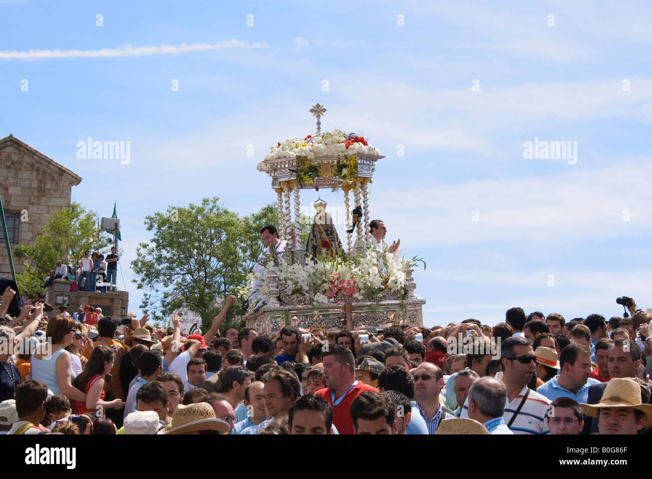 Andujar Jaen Province Spain Annual Romeria of La Virgen de la Cabeza Stock Photo