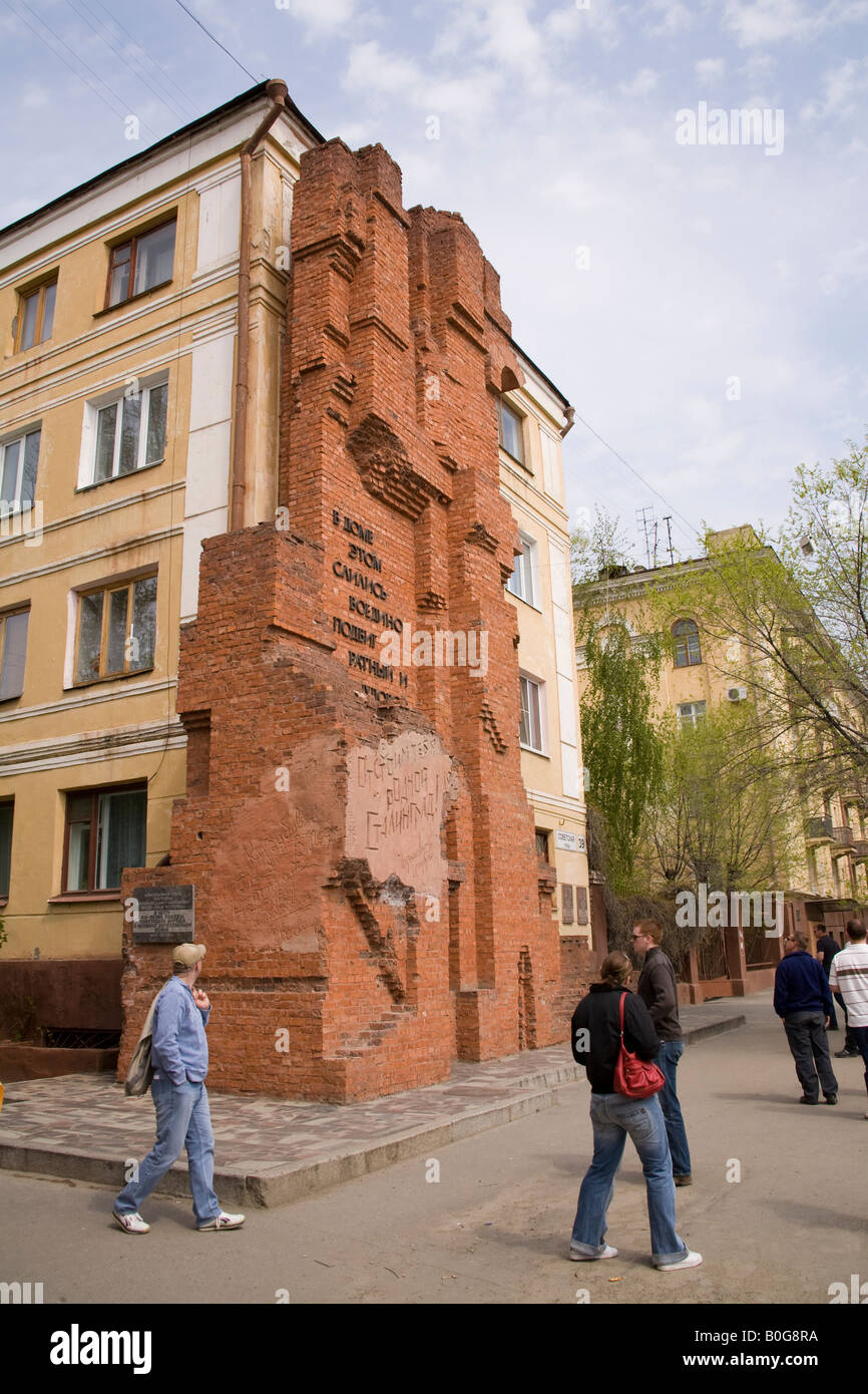 Partially rebuilt rear of Pavlov's House, Volgograd (formerly