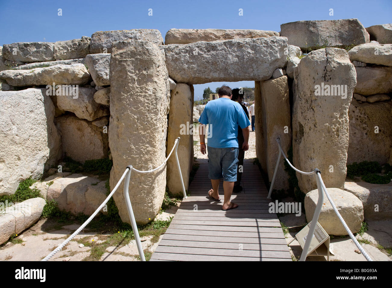 Megalithic Temples of Hagar Qim Temple Malta Stock Photo Alamy
