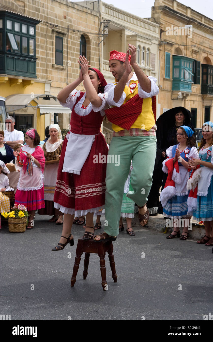 Folk Group Victoria Gozo Malta Stock Photo Alamy