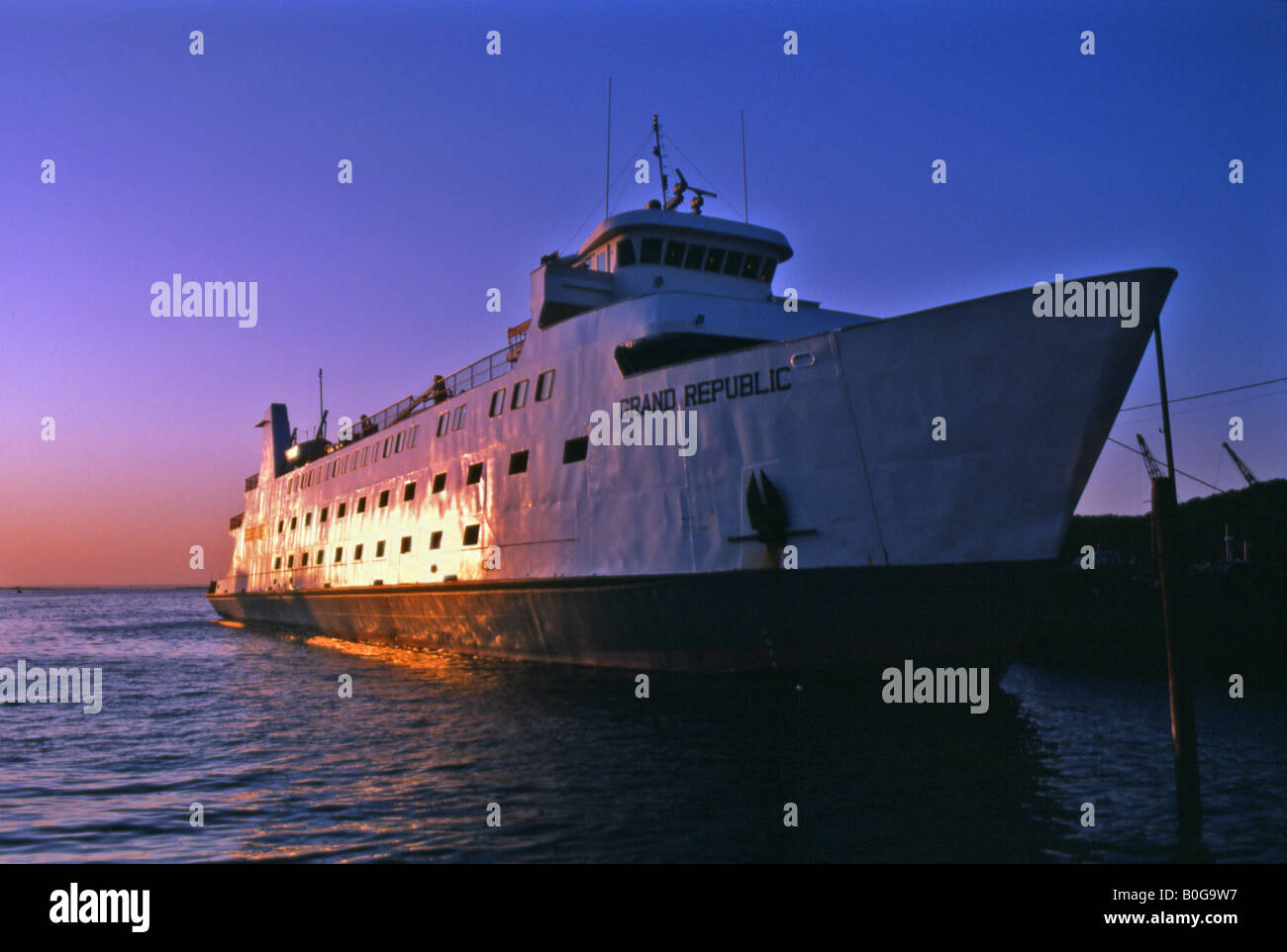 Car/passenger ferry, Port Jefferson, Long Island, New York, USA Stock