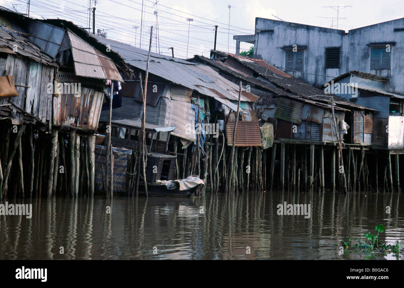 Feb 3, 2003 - Elevated settlement in the Mekong Delta of South Vietnam. Stock Photo