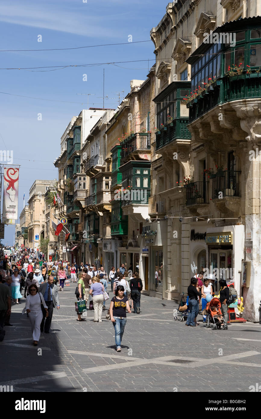Republic Street Valletta Malta Stock Photo