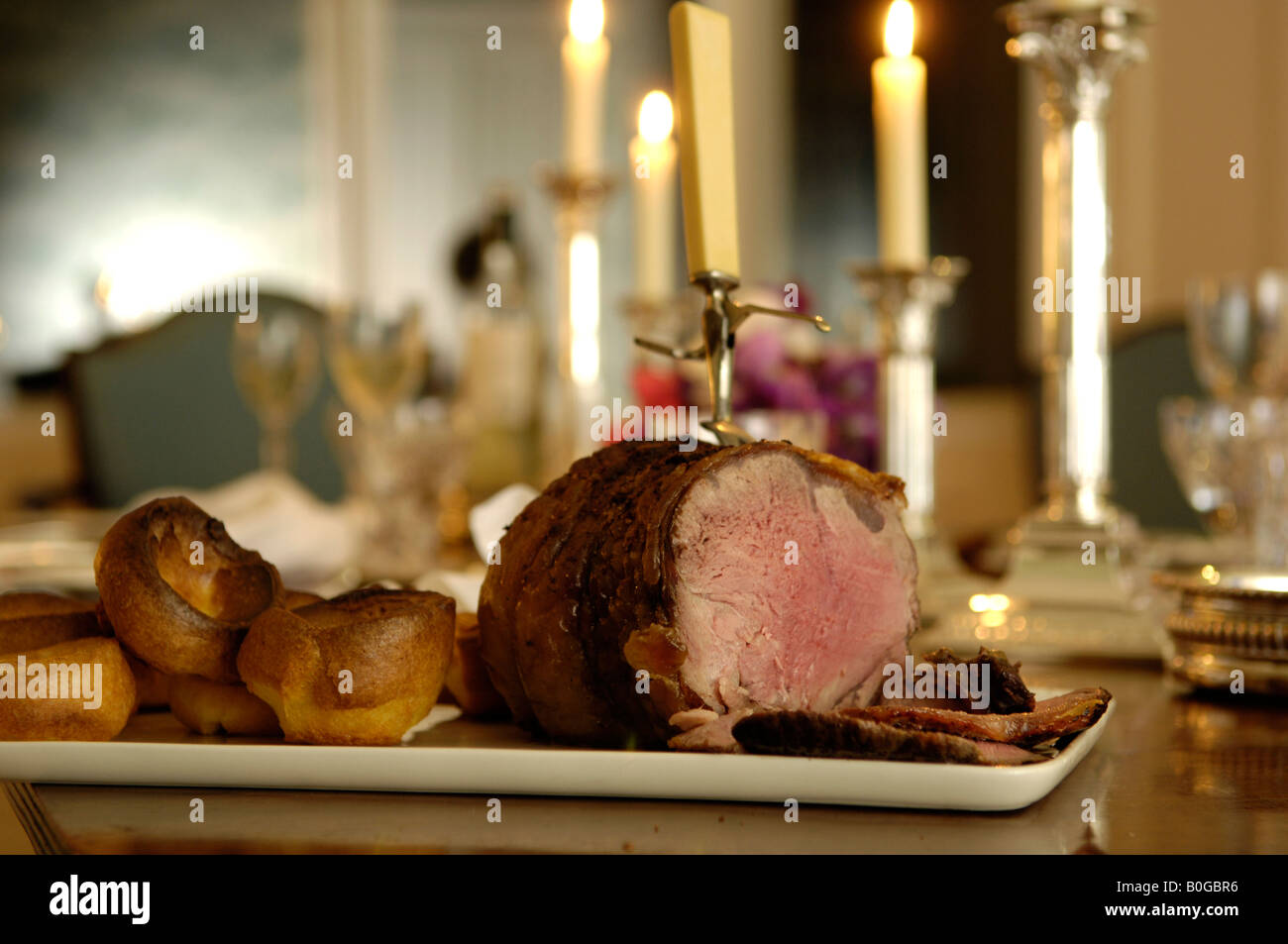 Roast beef dinner, England Stock Photo