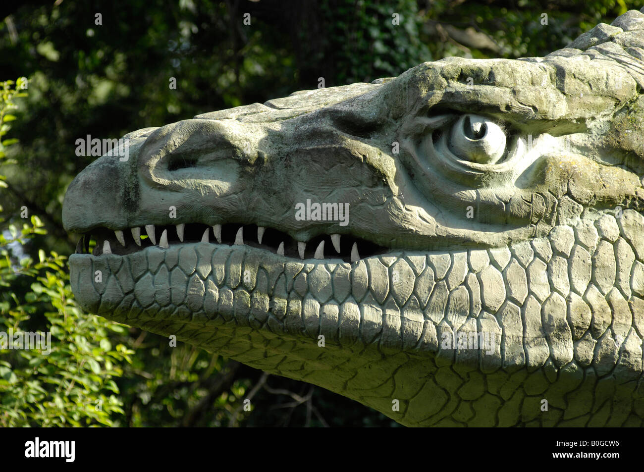 The Megalosaurus in the Dinosaur Park at Crystal Palace London England Stock Photo
