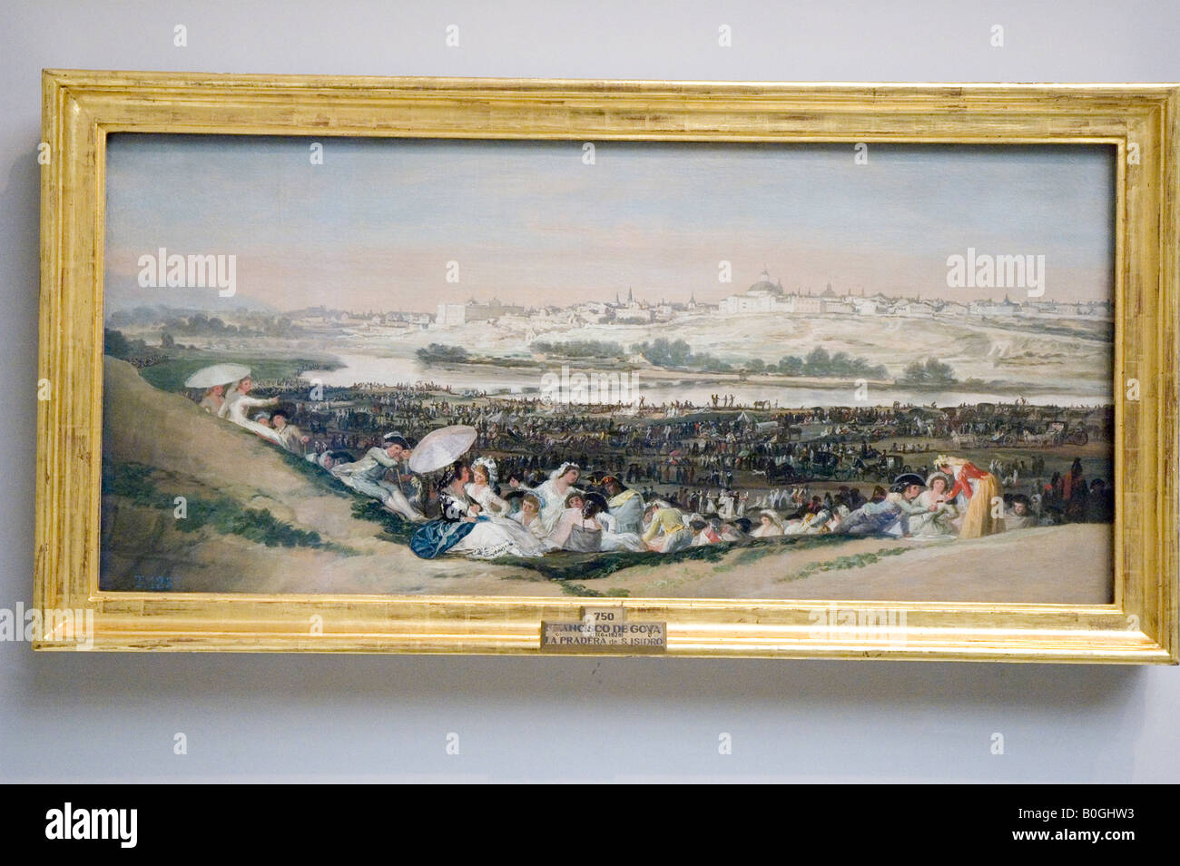 La pradera de San Isidro or San Isidro meadow 1787 Painting by Francisco de GOYA y Lucientes PRADO MUSEUM Madrid Stock Photo
