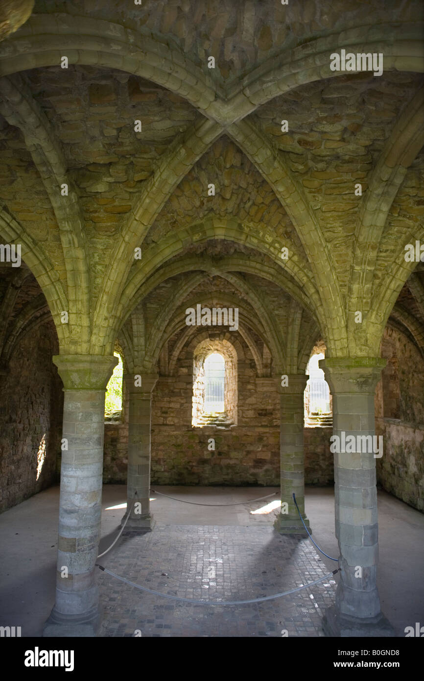 England Shropshire Buildwas Abbey Chapter House Stock Photo