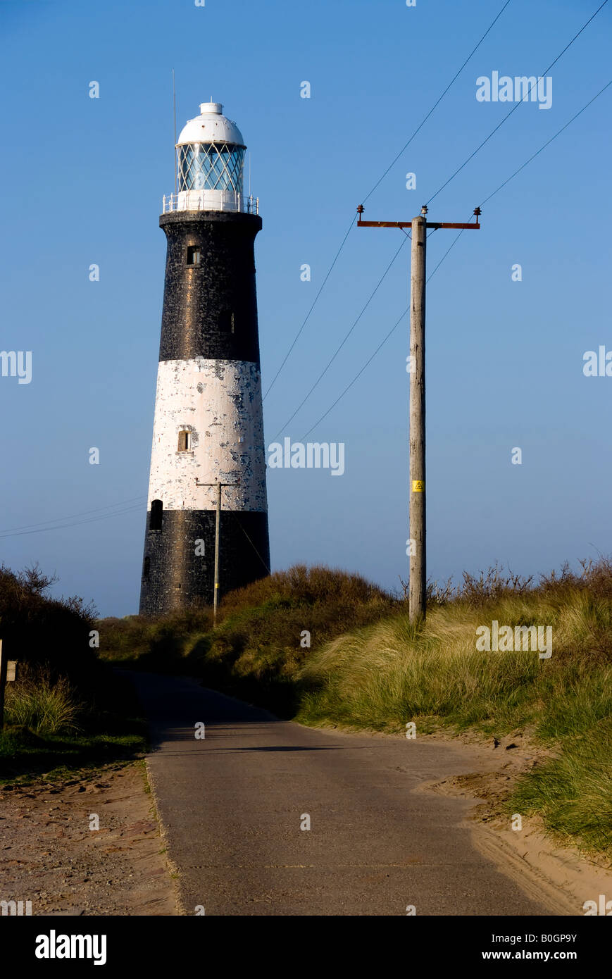 Lighthouse at spurn point East Yorkshire Stock Photo