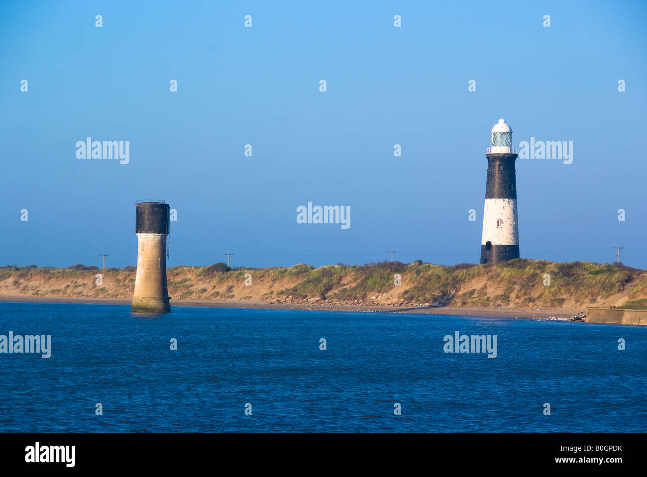 Lighthouses at spurn point East Yorkshire Stock Photo