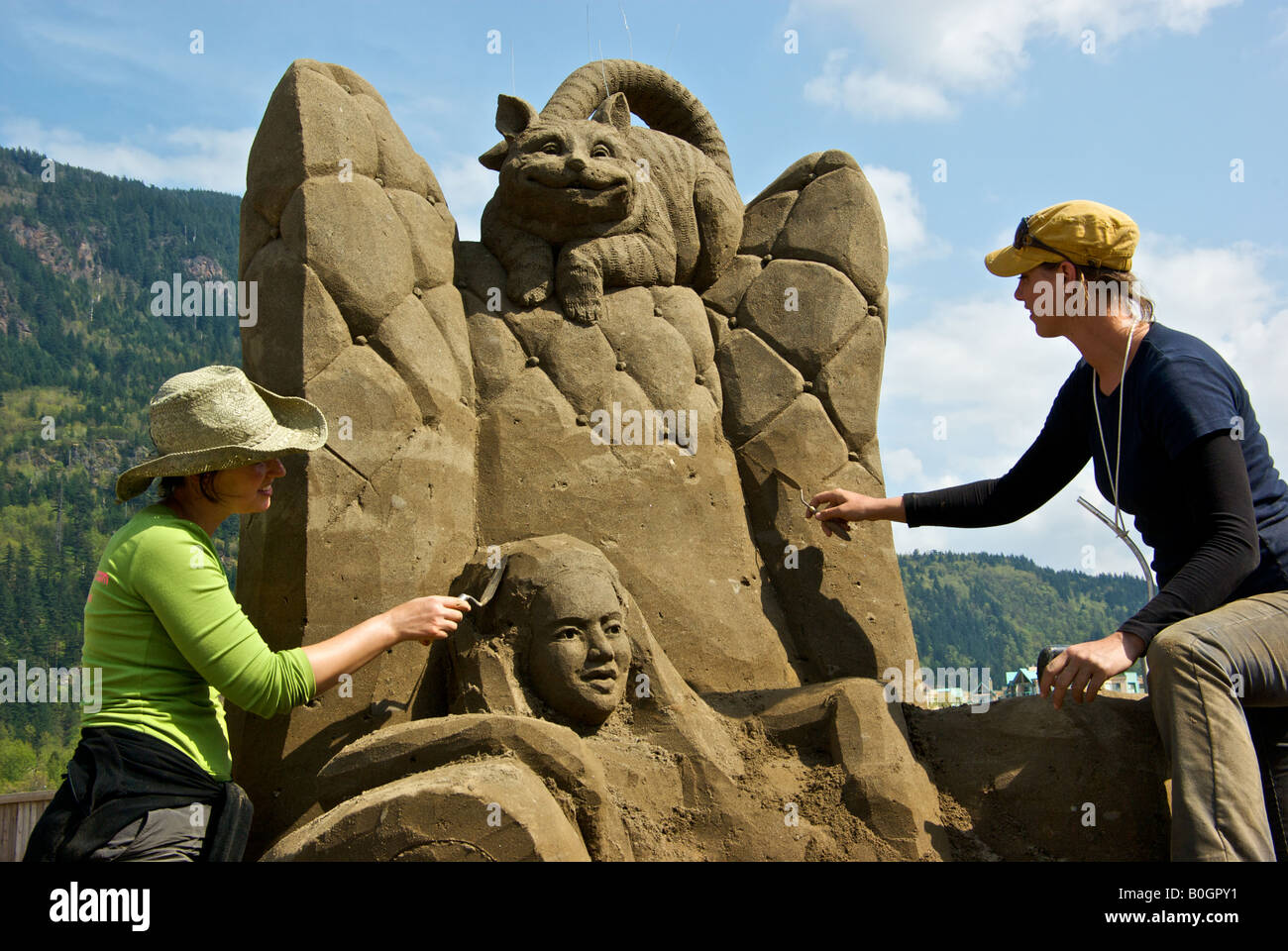 Sculptors working at the Tournament of Champions at Harrison Hot