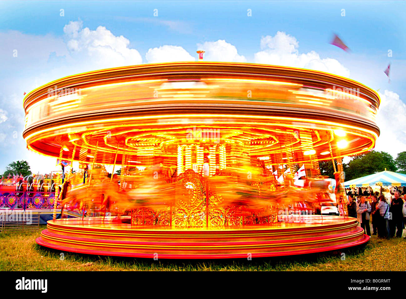 Spinning Carousel Stock Photo