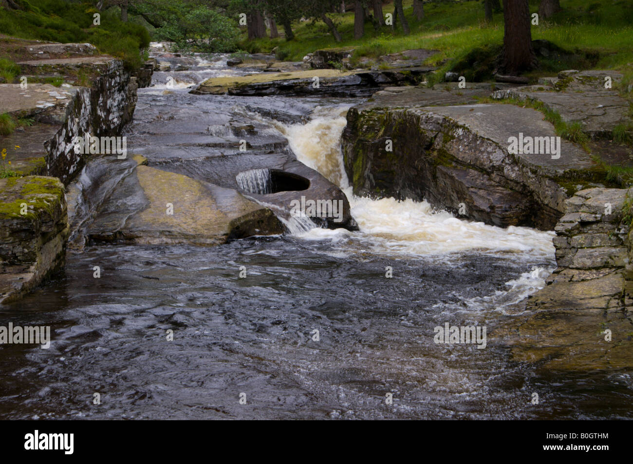 Devil's Punch Bowl, on the River Quoich near Braemar, Deeside, North