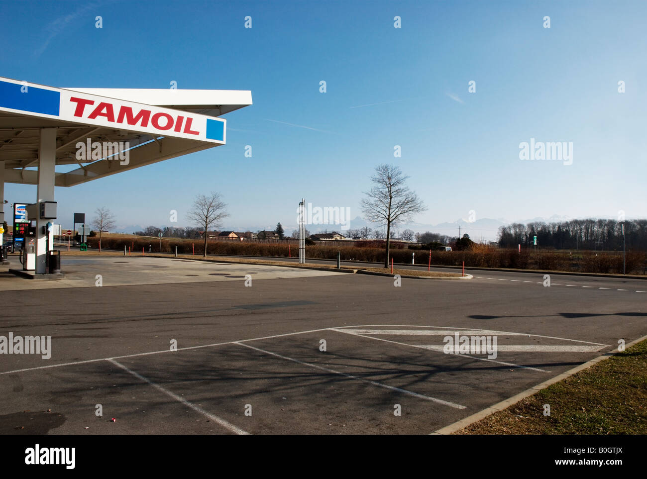 Tamoil petrol station in Switzerland Stock Photo