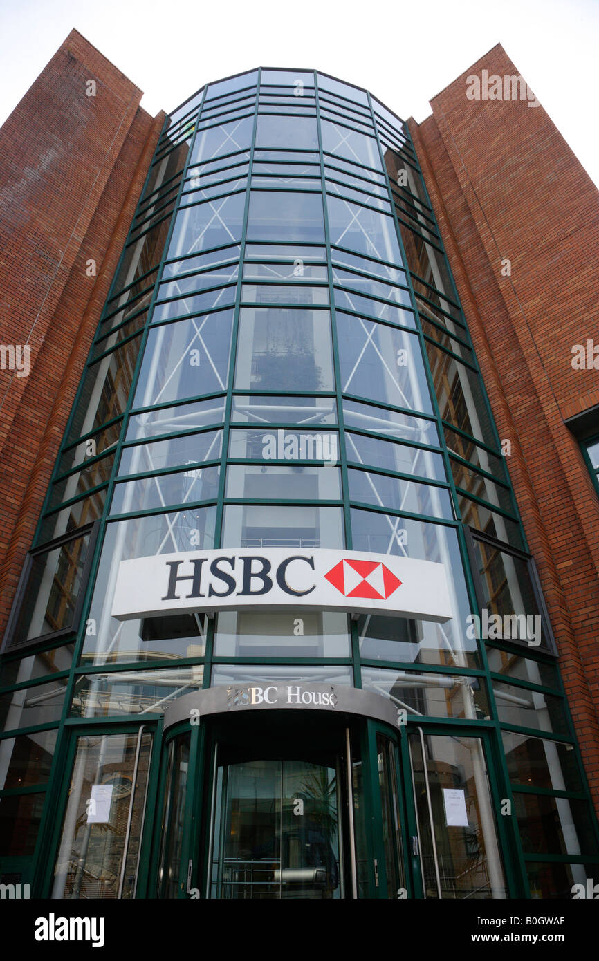 exterior view of HSBC Bank Stock Photo