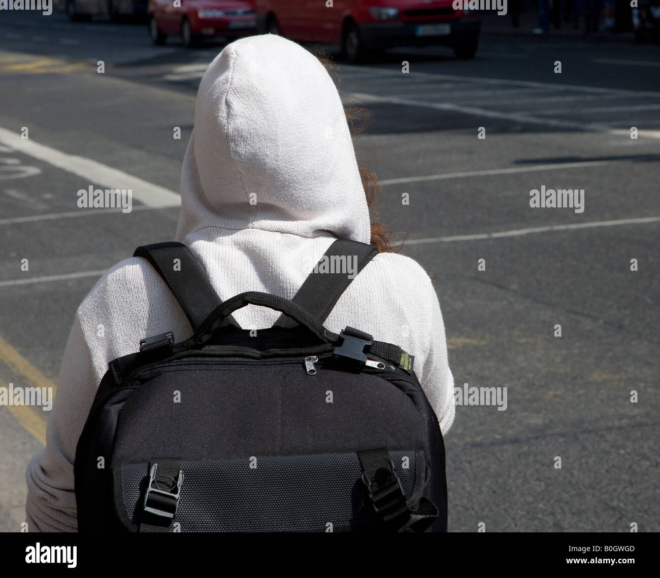 hoodie and backpack Stock Photo Alamy