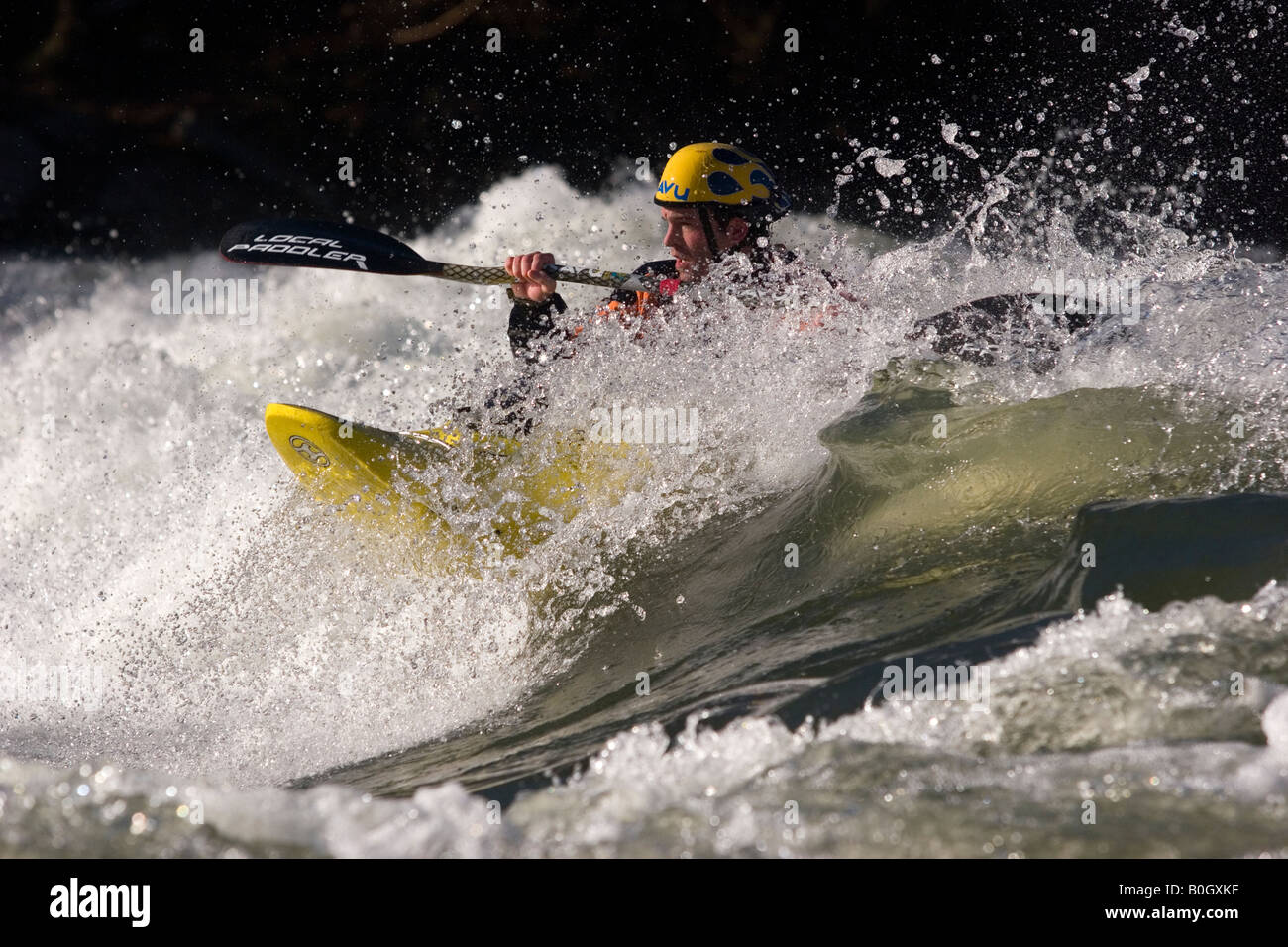 North America Idaho Boise people surf 36th street wave on Boise RIver