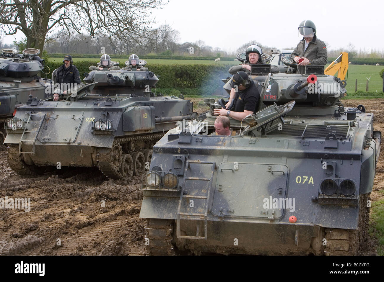 Picture shows Tank Paintballing in Leicestershire Stock Photo Alamy