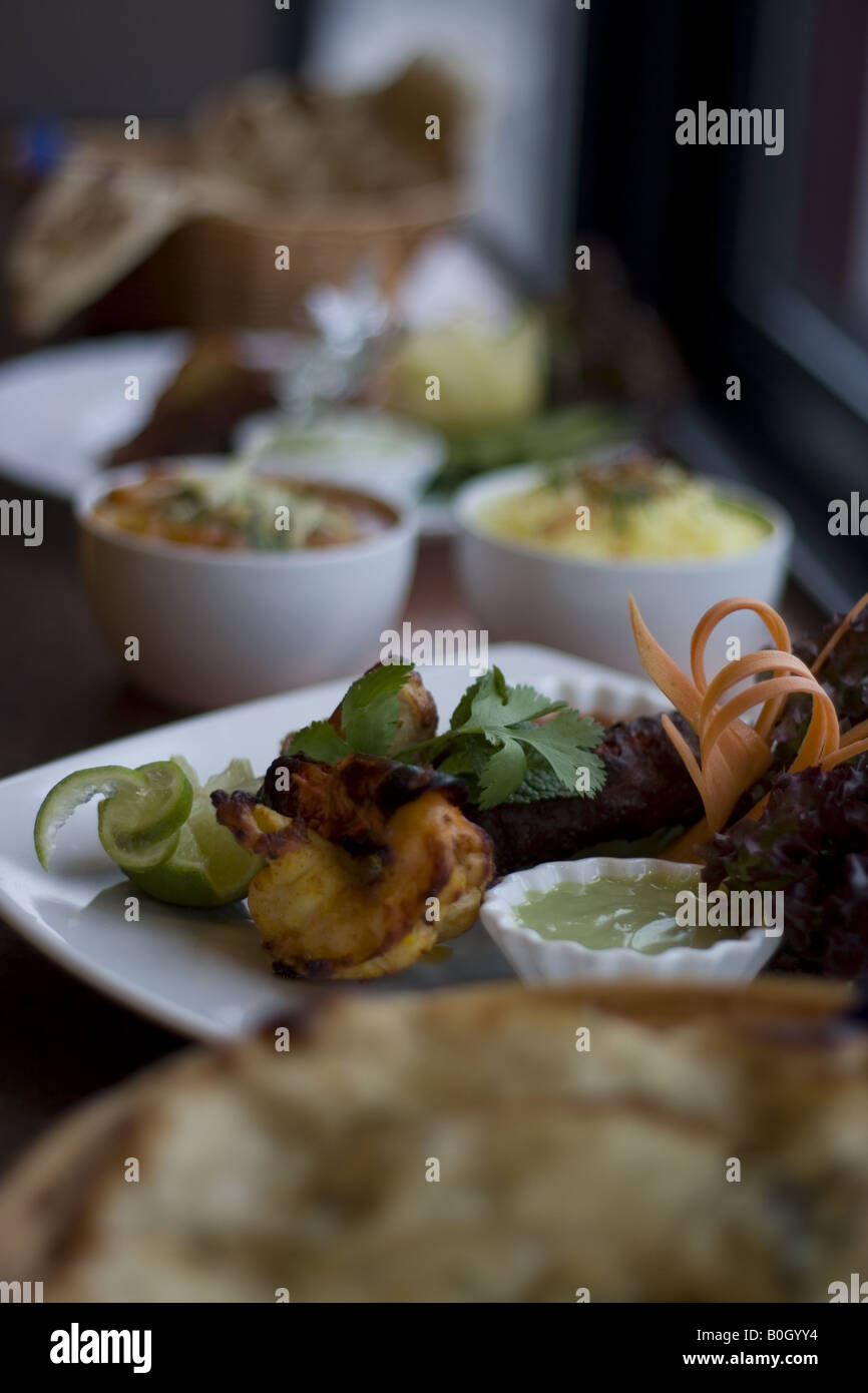 Indian food presentation Stock Photo Alamy