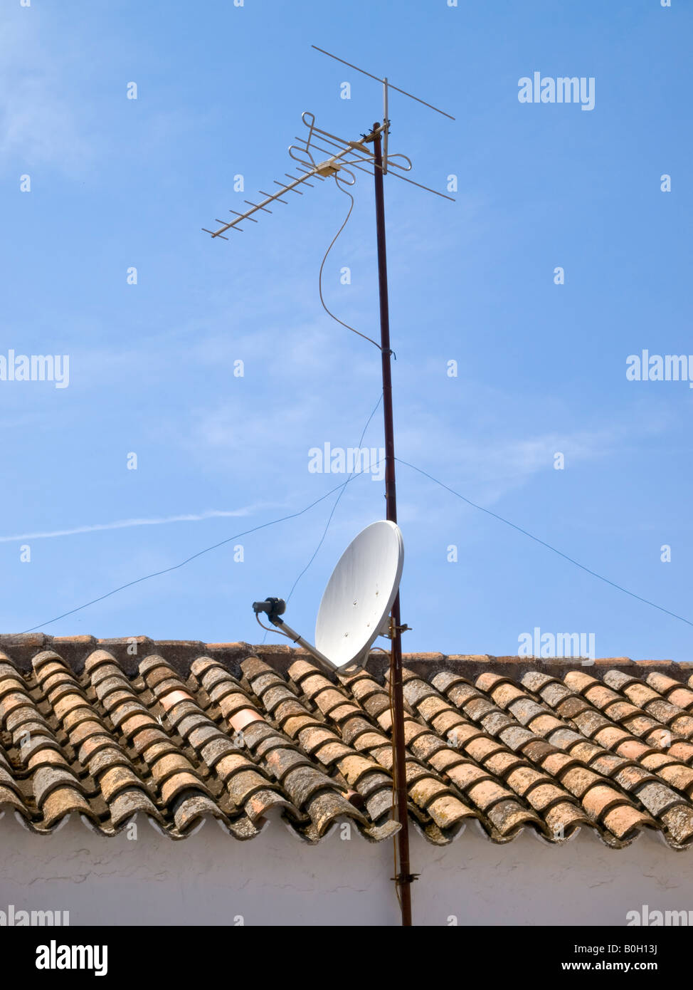 Satellite dish antenna Stock Photo