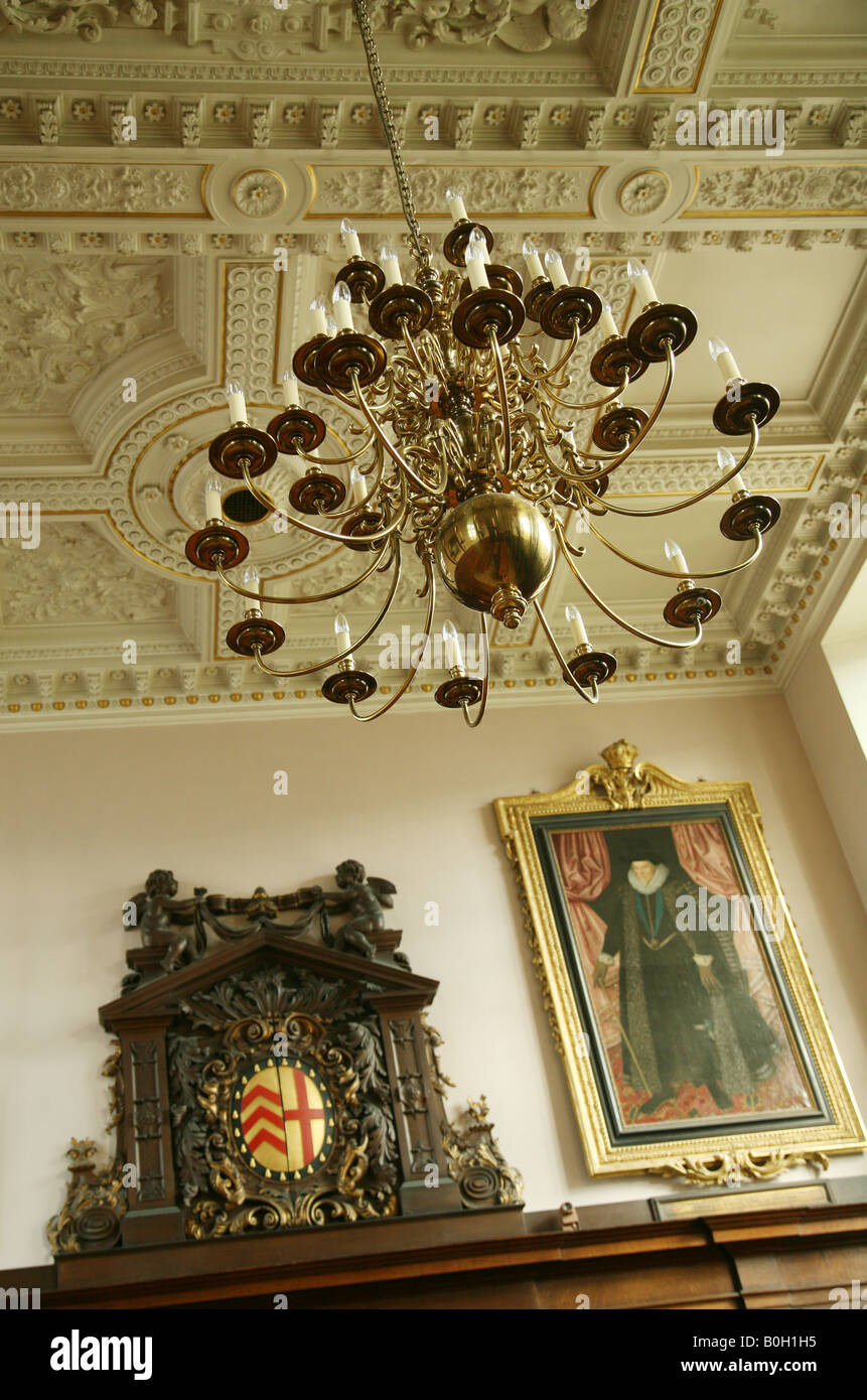 A view inside the Hall, Clare College, Cambridge England Stock Photo