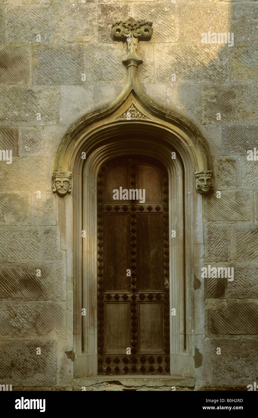 Ornate Doorway, Highcliffe Castle, Christchurch. Stock Photo